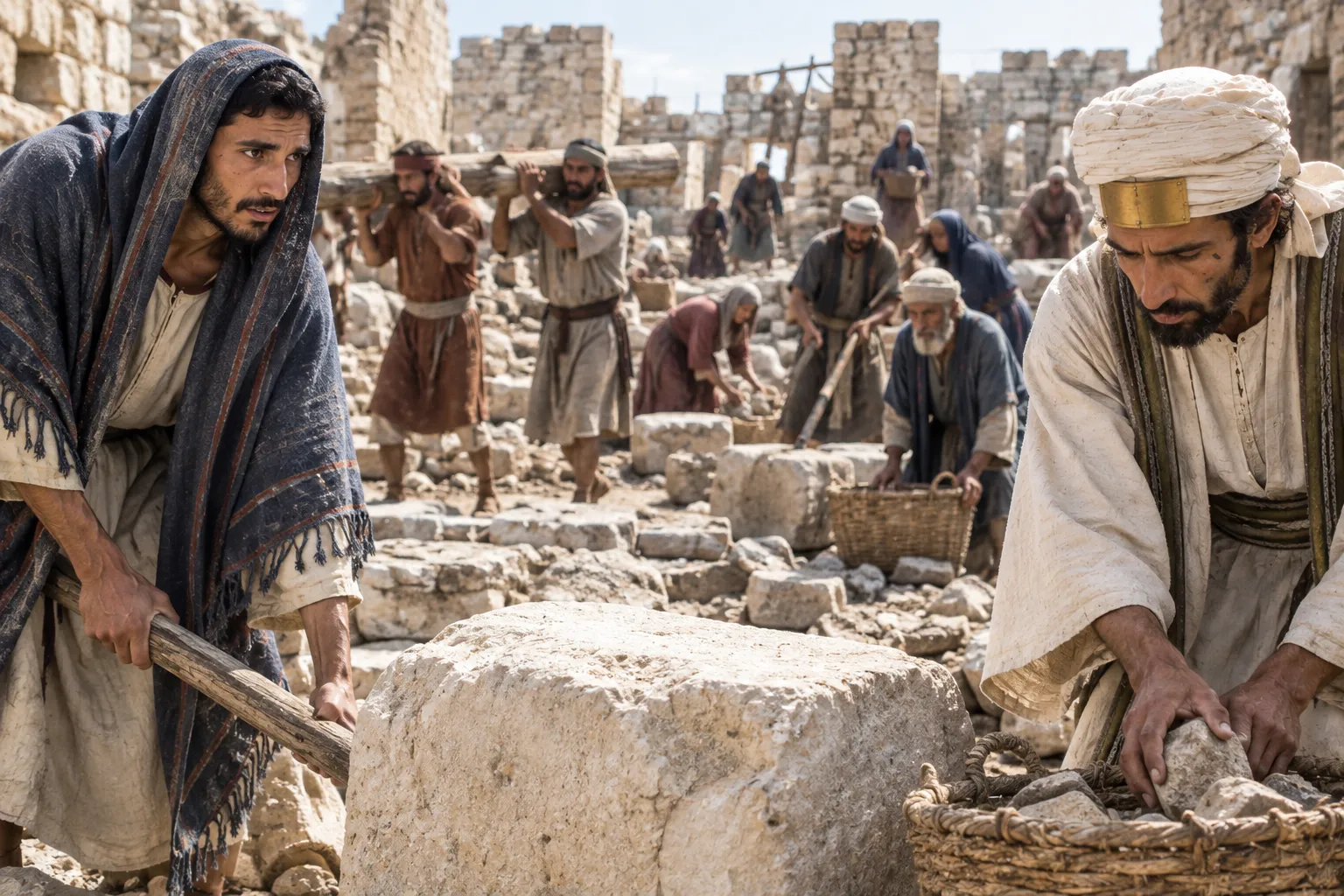 The remnant begins work on the house (Haggai 1:12–15)