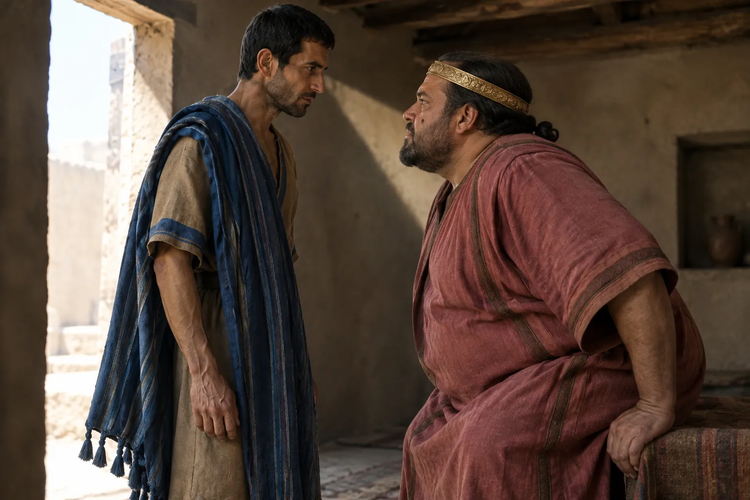 Ehud brings a private message (Judges 3:19–20)