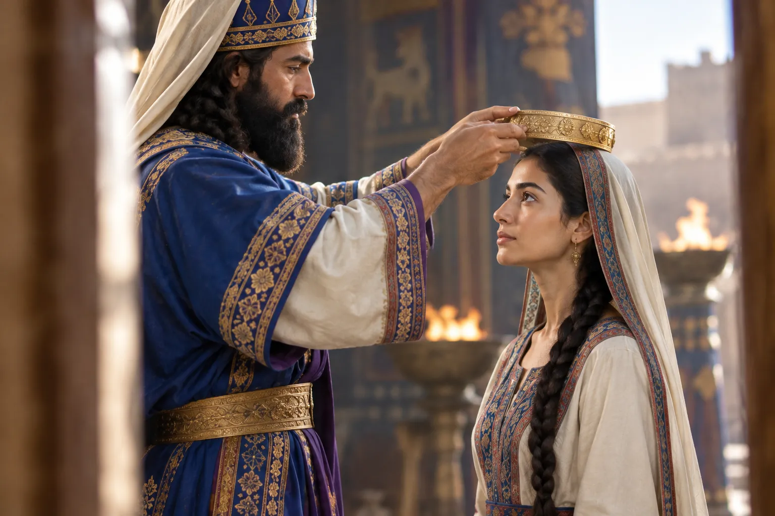 Esther is crowned queen (Esther 2:17)