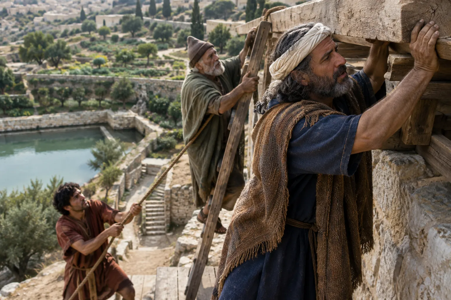 Roofing the Fountain Gate (Nehemiah 3:15)