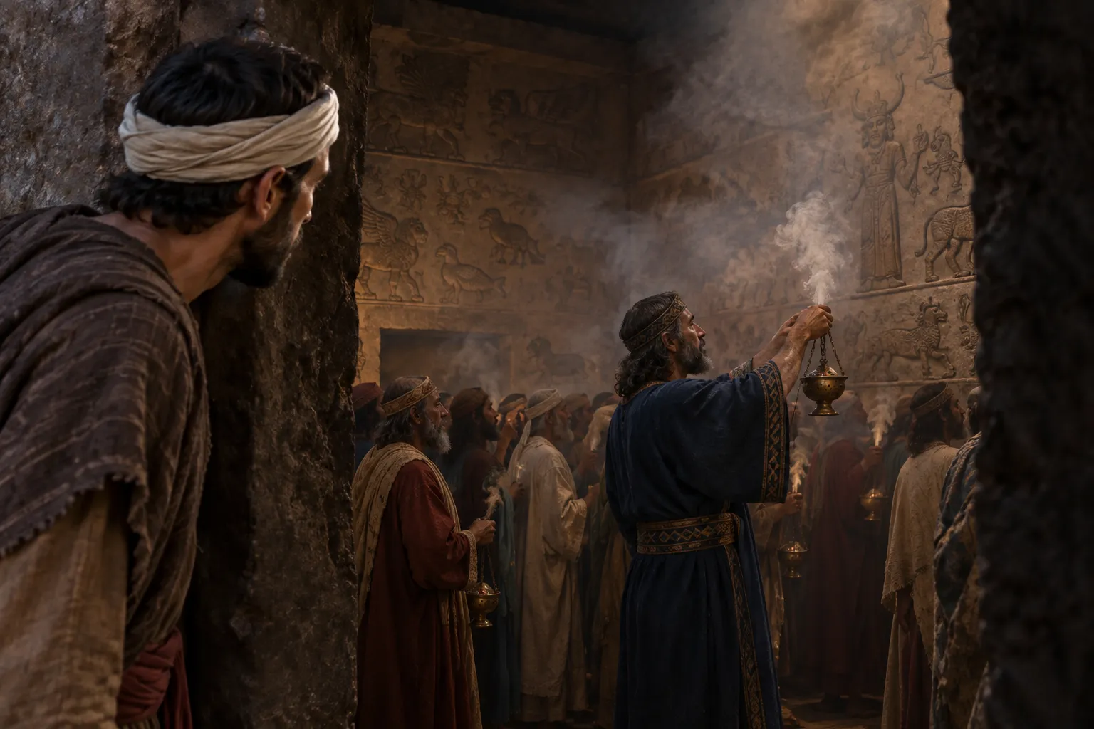 The hidden chamber of images (Ezekiel 8:7–12)