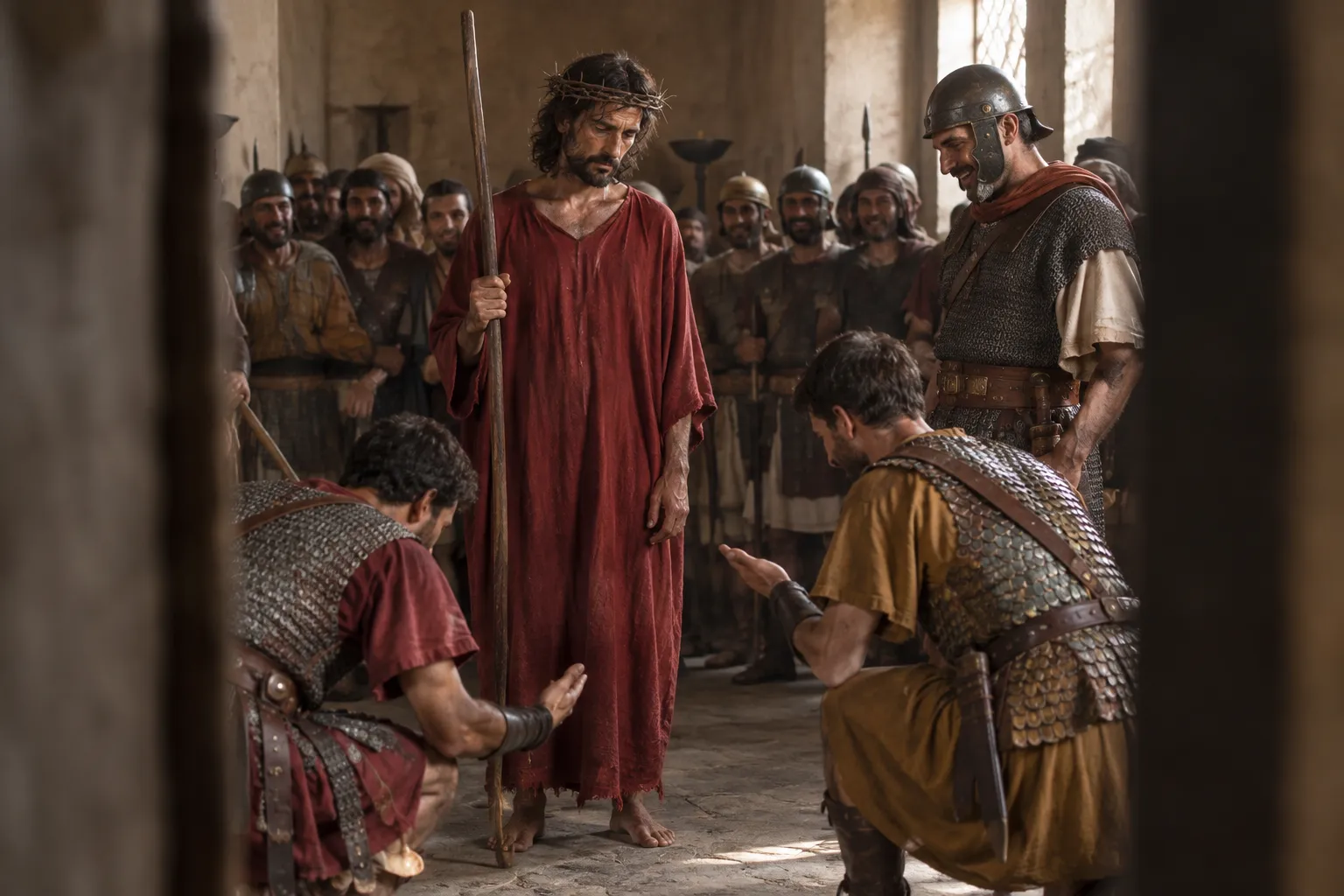 Mocked as king (Matthew 27:27–29)