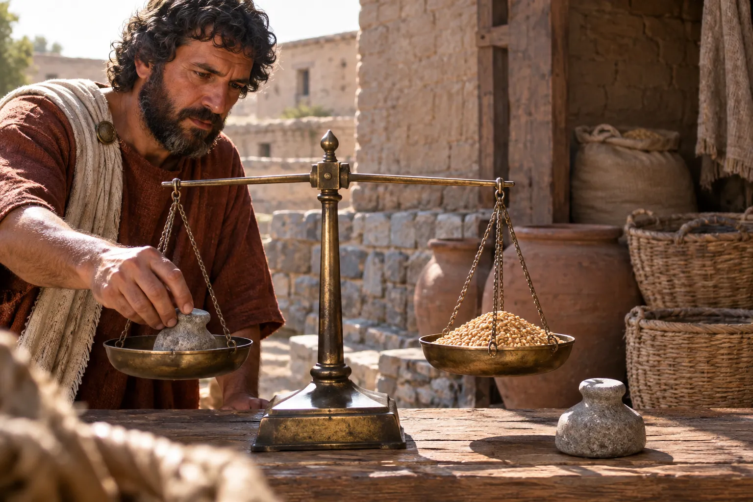 Honest weights in the market (Proverbs 16:11)