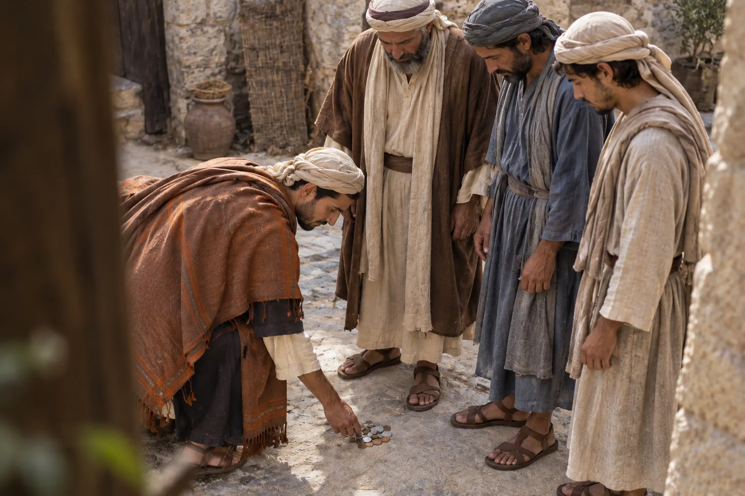 Barnabas gives the proceeds (Acts 4:34–37)
