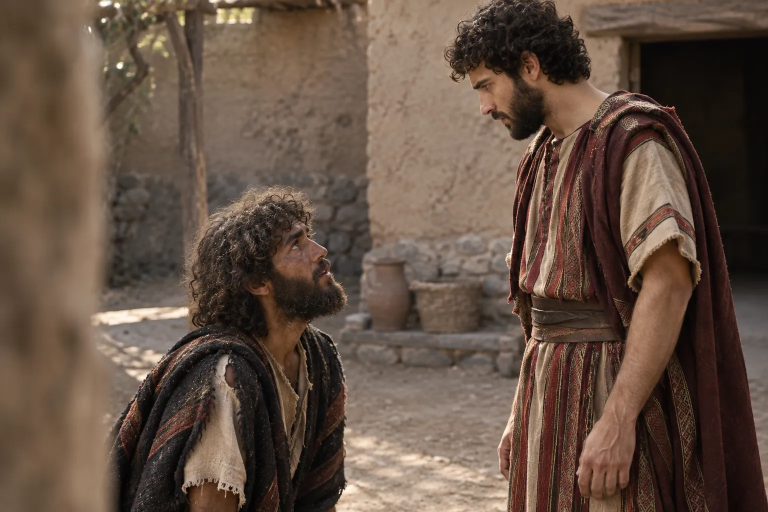 The Messenger Kneels Before David (2 Samuel 1:2–4)