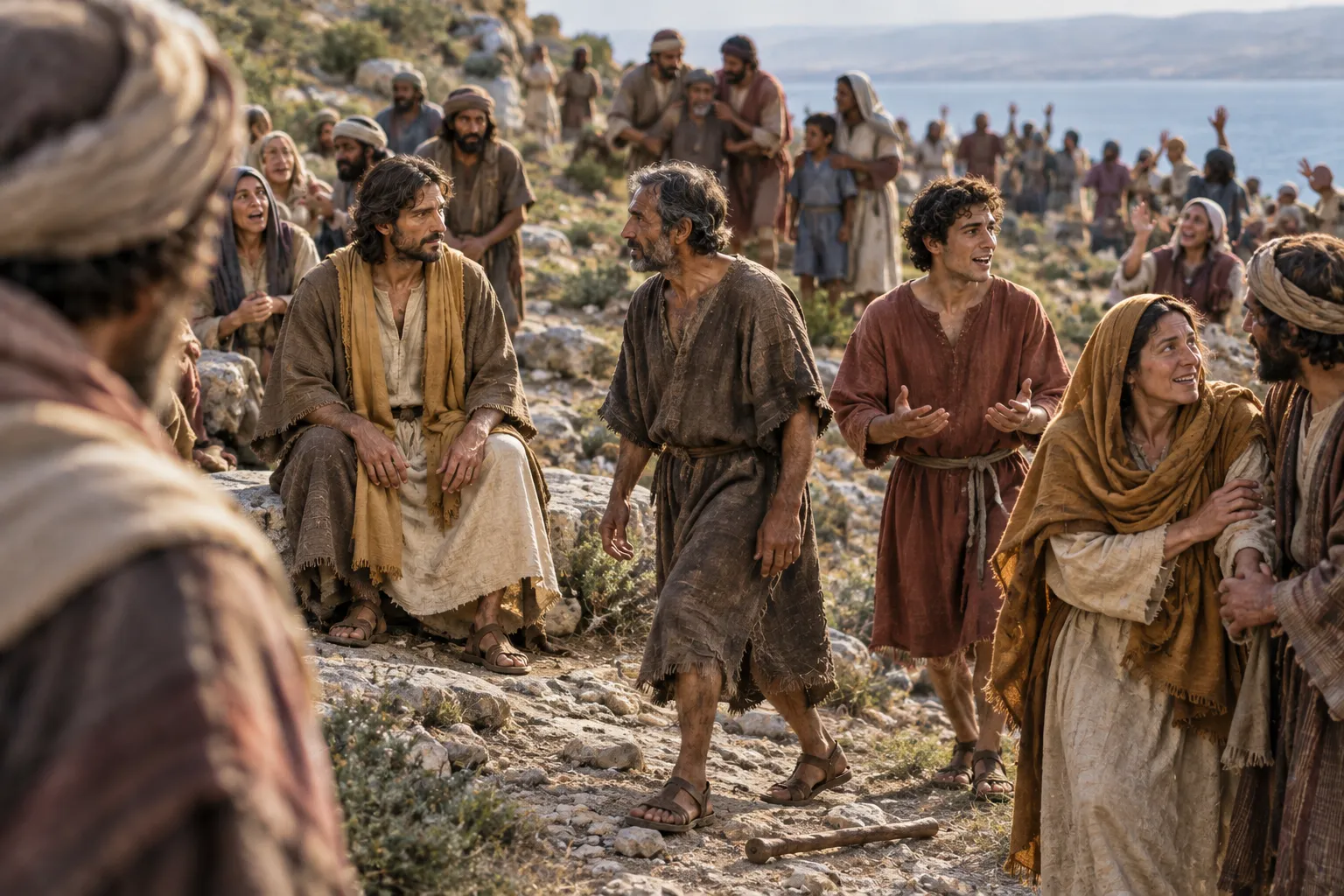 The crowd sees the healed restored (Matthew 15:29–31)