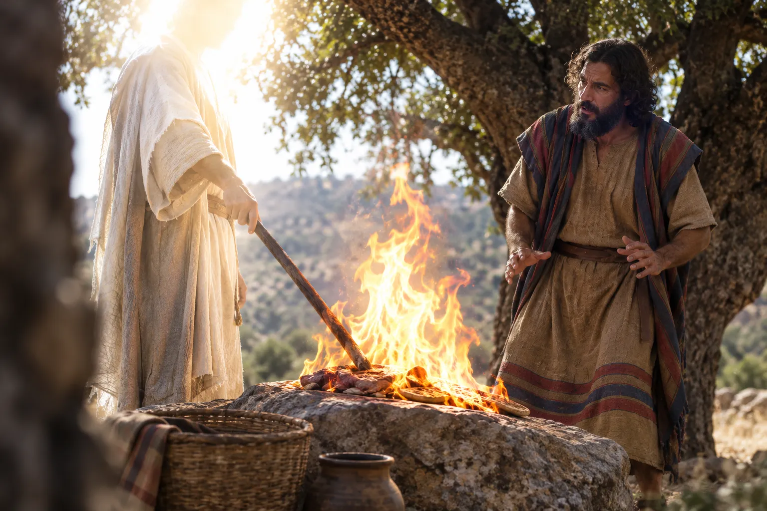 Fire from the Rock (Judges 6:19–21)