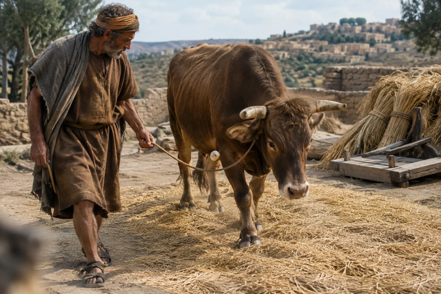 The unmuzzled ox (1 Corinthians 9:9–10)