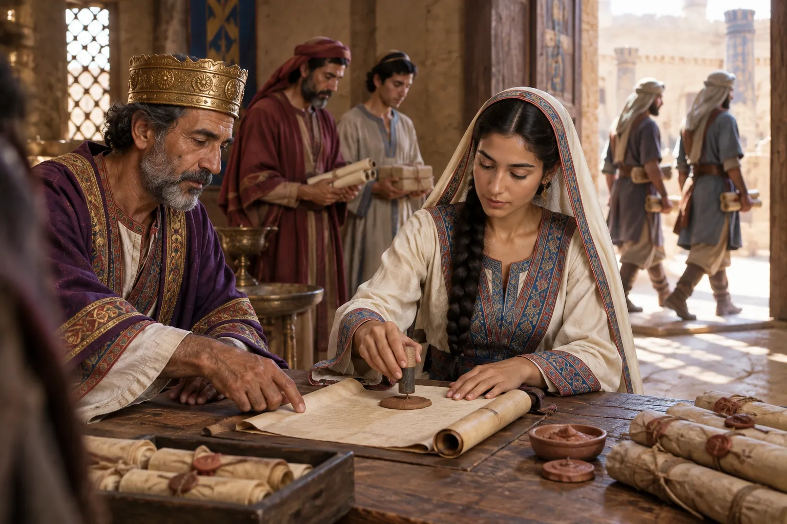 Esther and Mordecai confirm Purim (Esther 9:29–32)