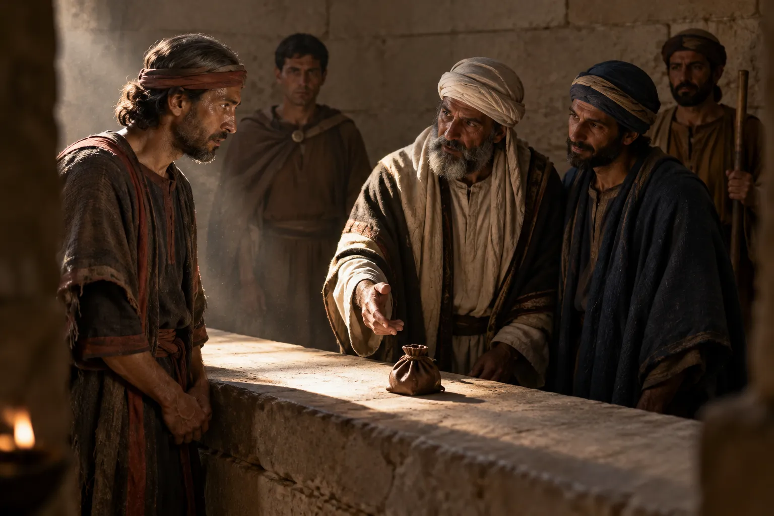 Judas agrees to betray Jesus (Luke 22:4–6)
