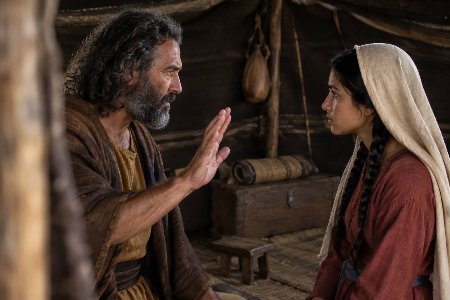 A father prohibits his daughter's vow (Numbers 30:3–5)