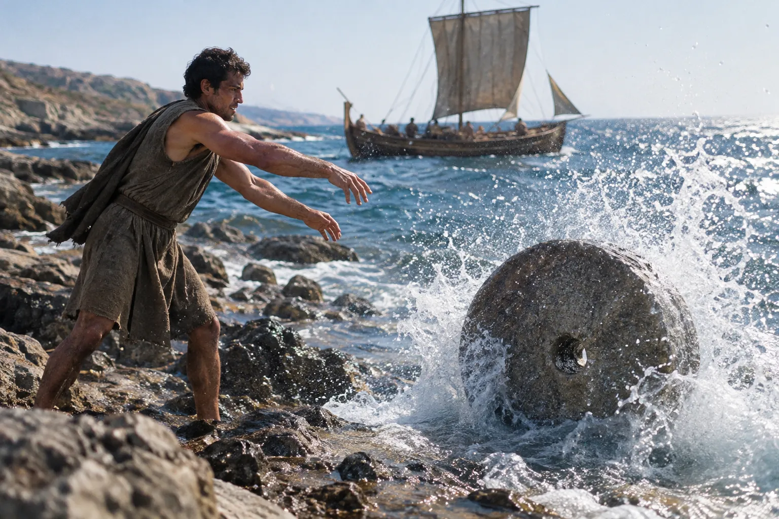 The millstone is cast into the sea (Revelation 18:21)