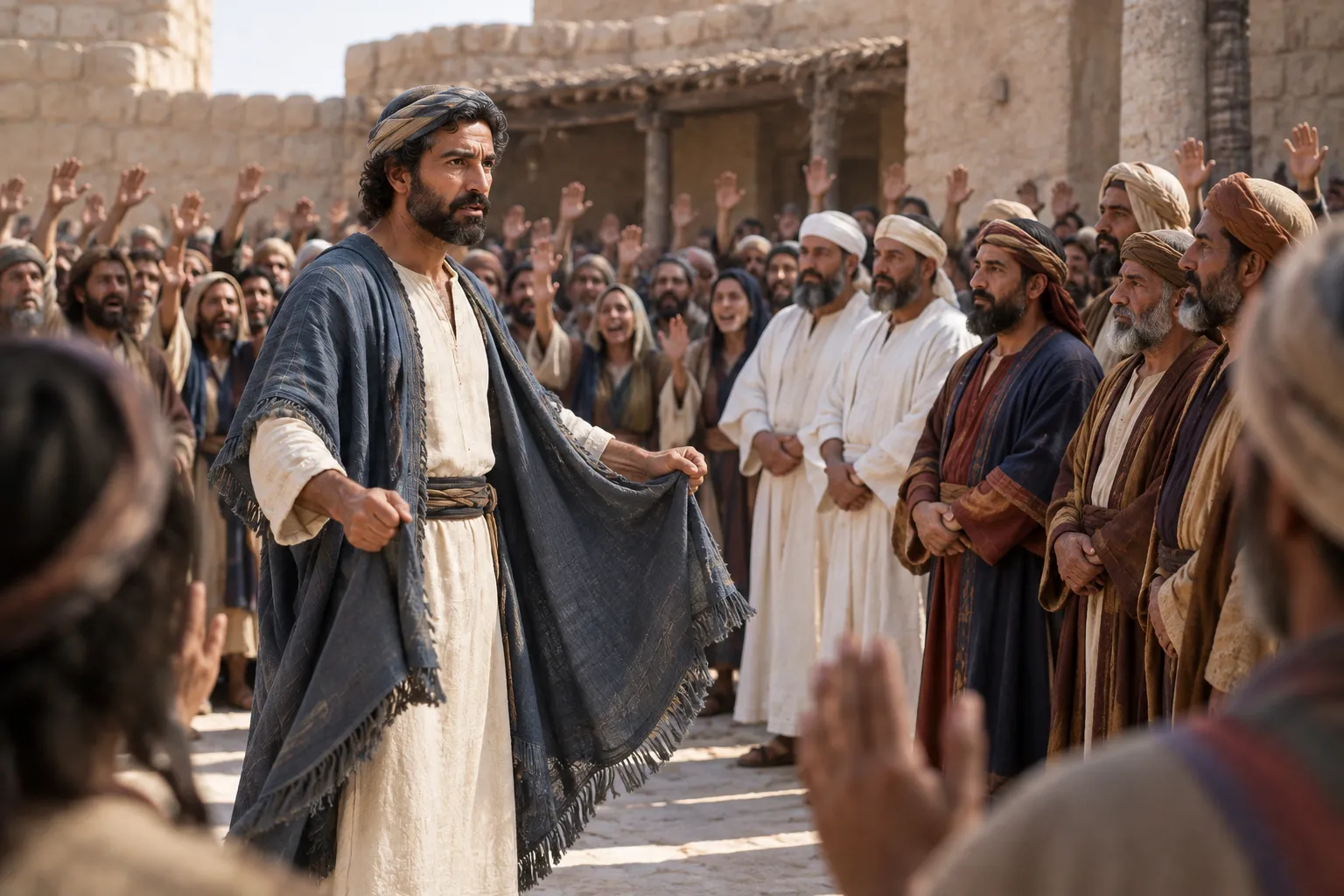 Nehemiah shakes out his robe (Nehemiah 5:12–13)