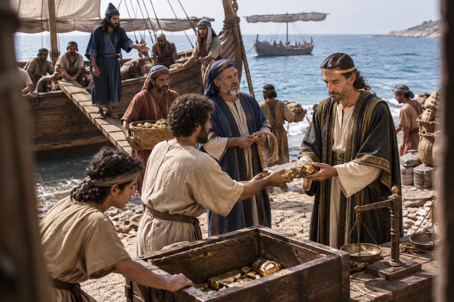 The Gold of Ophir Delivered to Solomon (2 Chronicles 8:17–18)