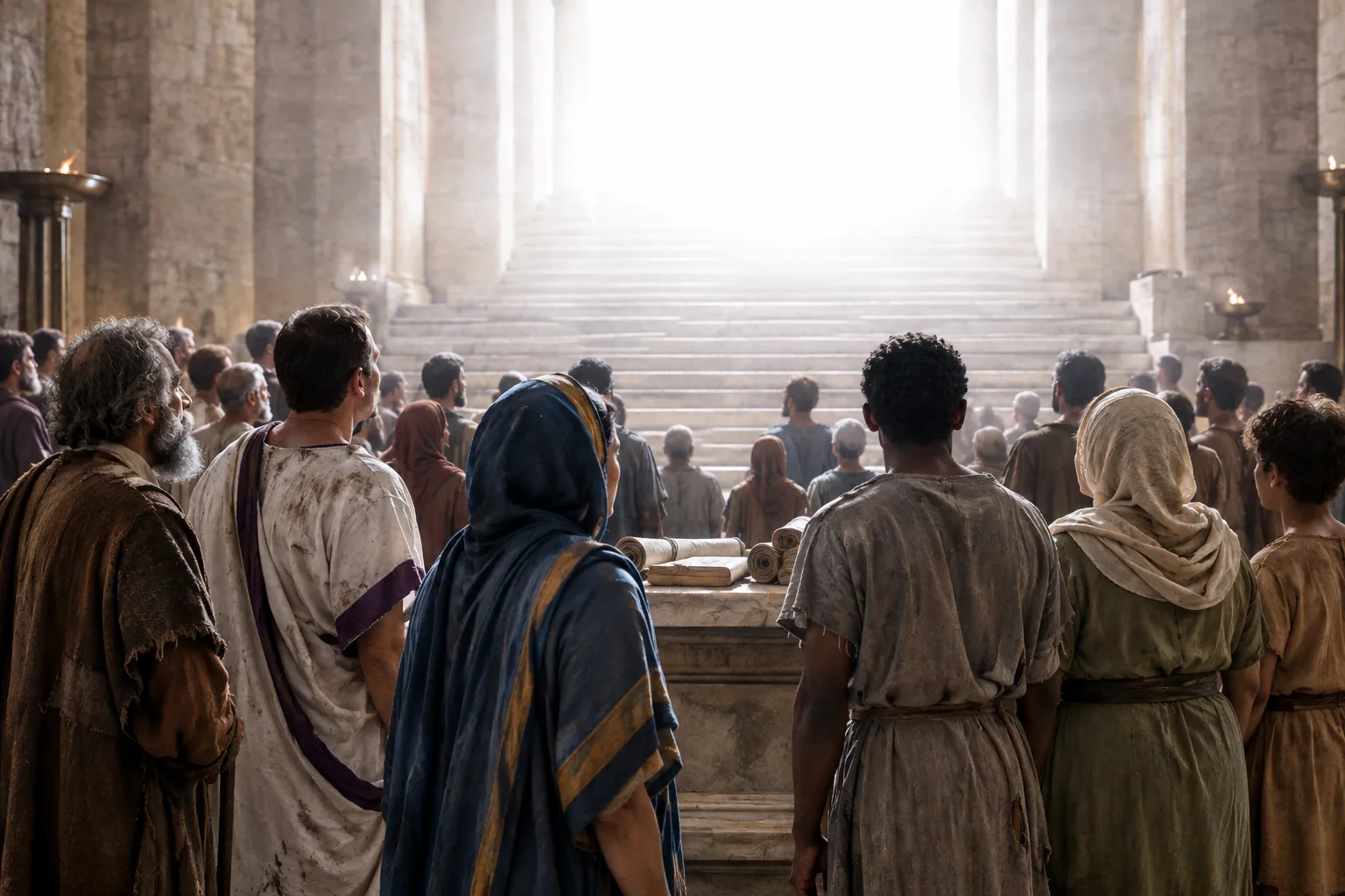 The dead before the great white throne (Revelation 20:11–13)