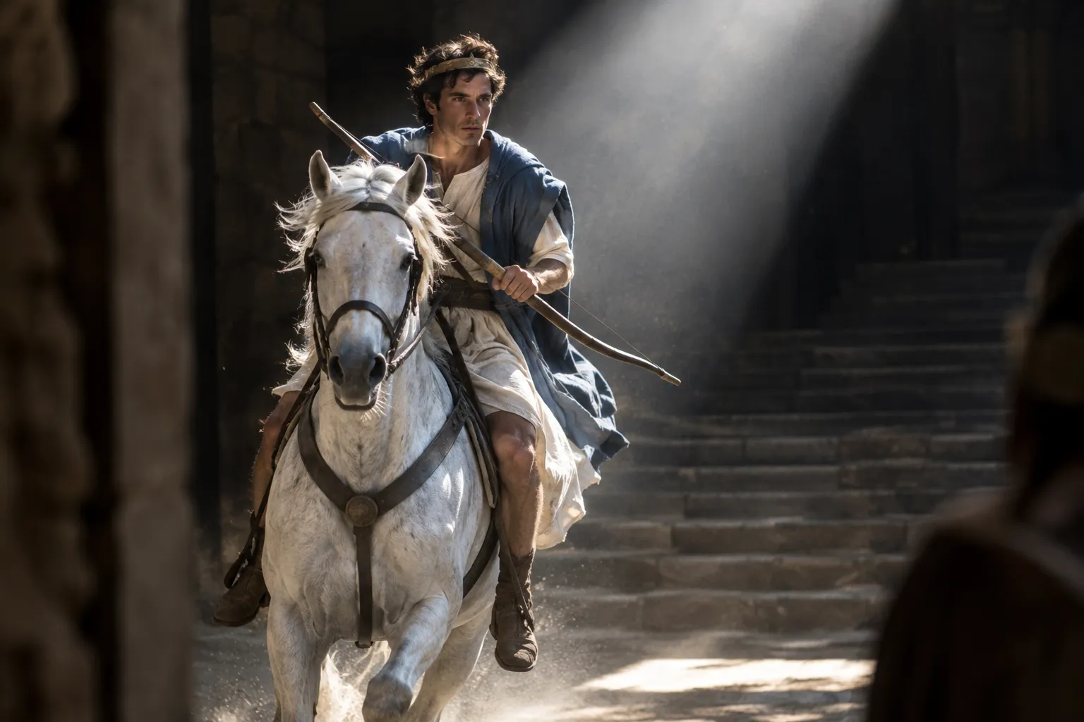 The white horse rides out to conquer (Revelation 6:1–2)