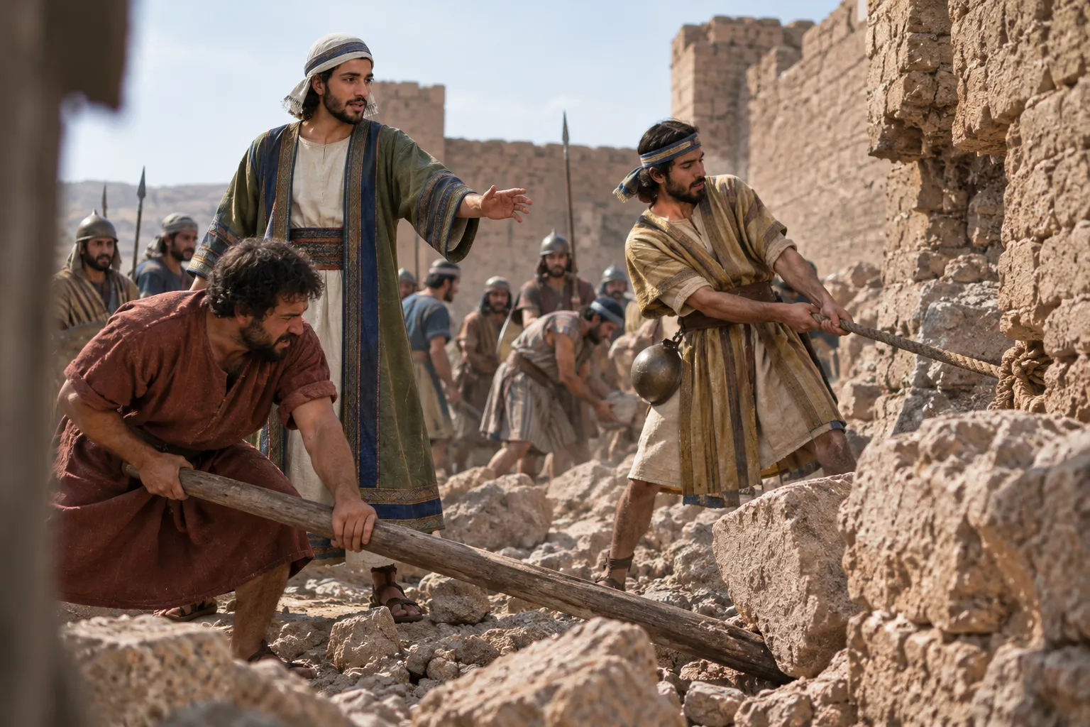 A Philistine wall torn down (2 Chronicles 26:6)