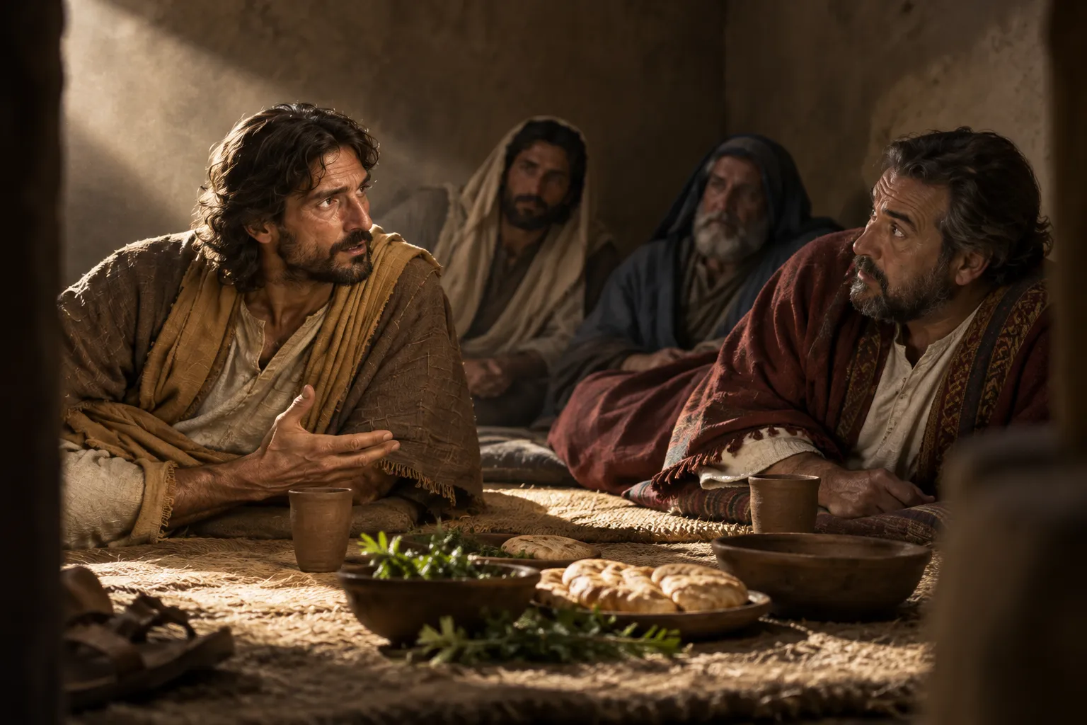 At the Pharisee’s meal (Luke 11:37–40)