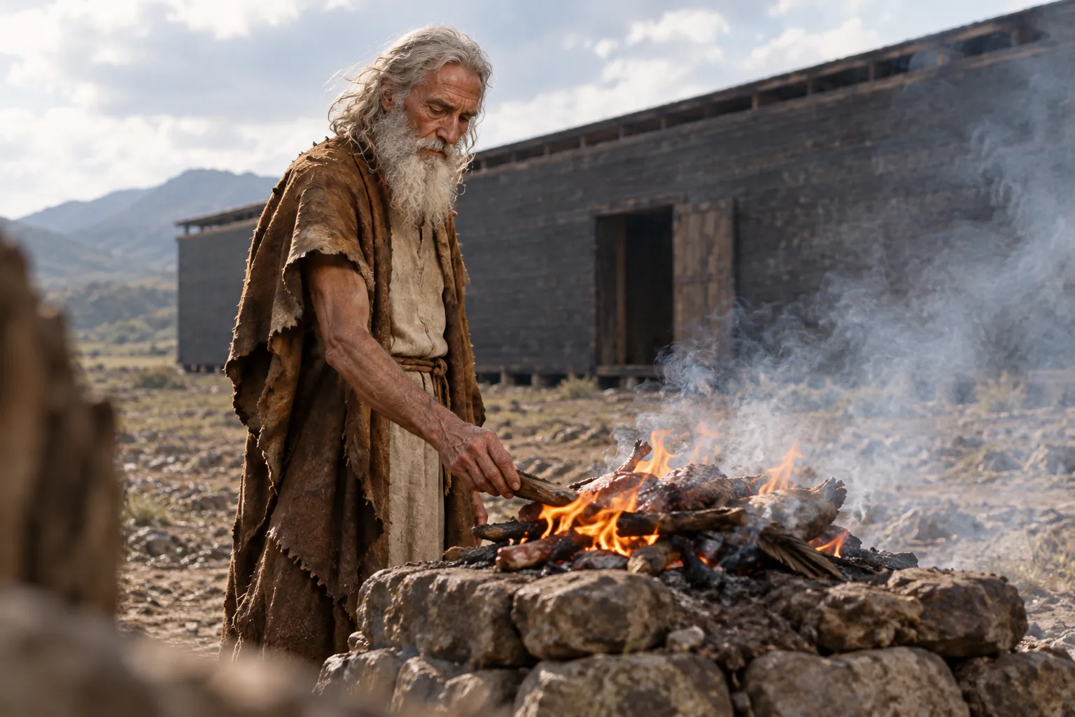 Noah Offers Burnt Offerings (Genesis 8:20)
