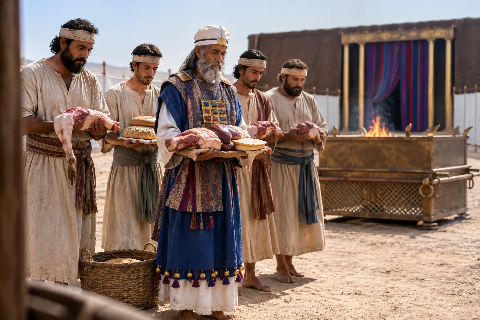 The wave offering (Exodus 29:22–25)