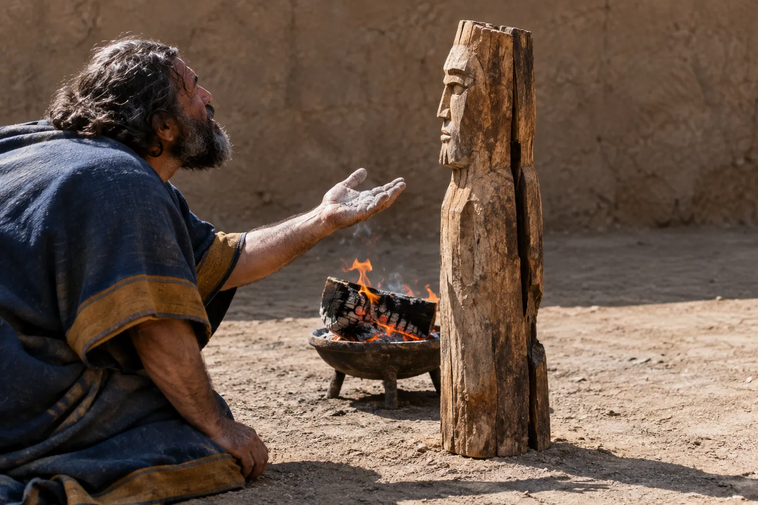 He bows to the rest of the wood (Isaiah 44:15–20)