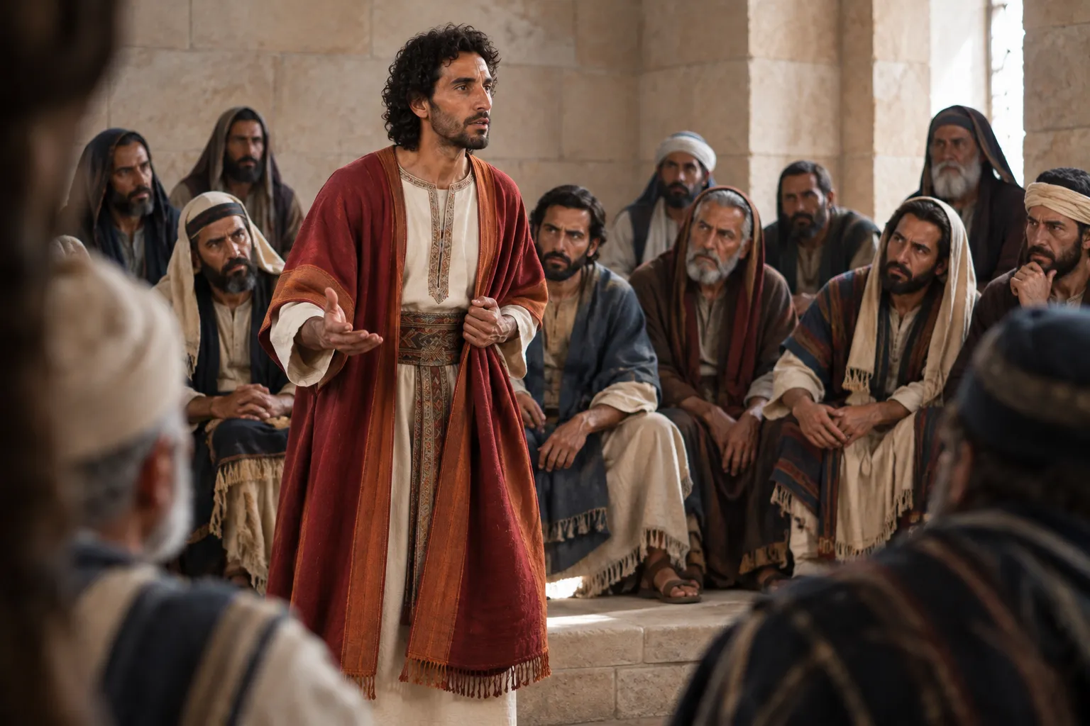 Caiaphas addresses the council (John 11:47–53)