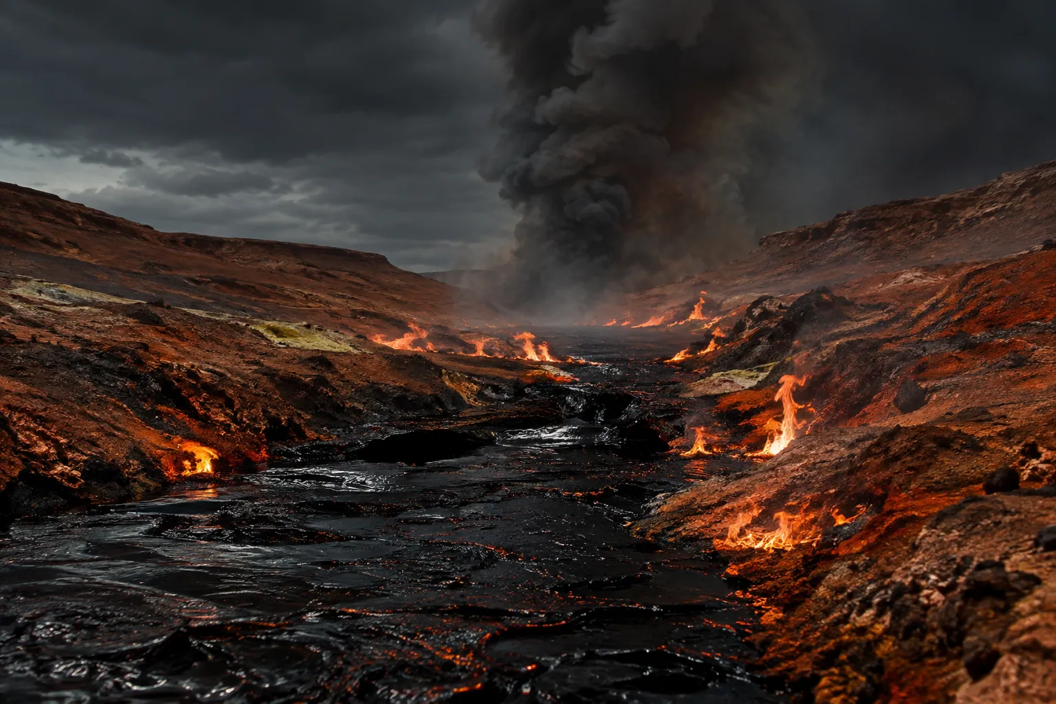 Edom becomes blazing pitch (Isaiah 34:8–10)