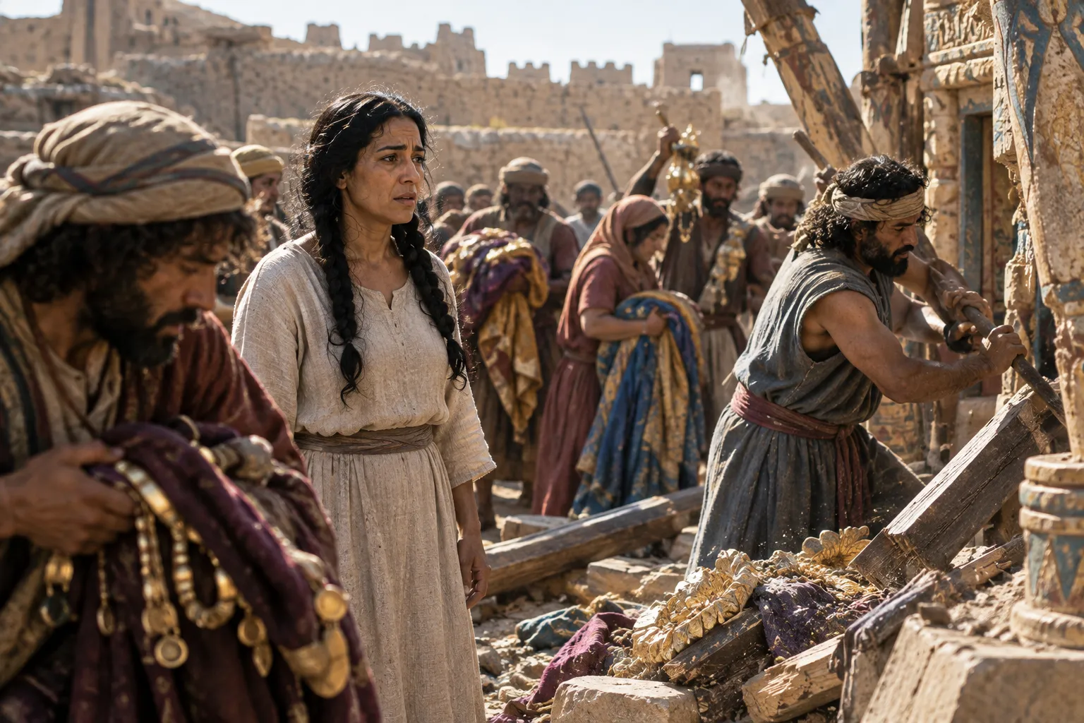 The lofty shrine torn down (Ezekiel 16:37–43)