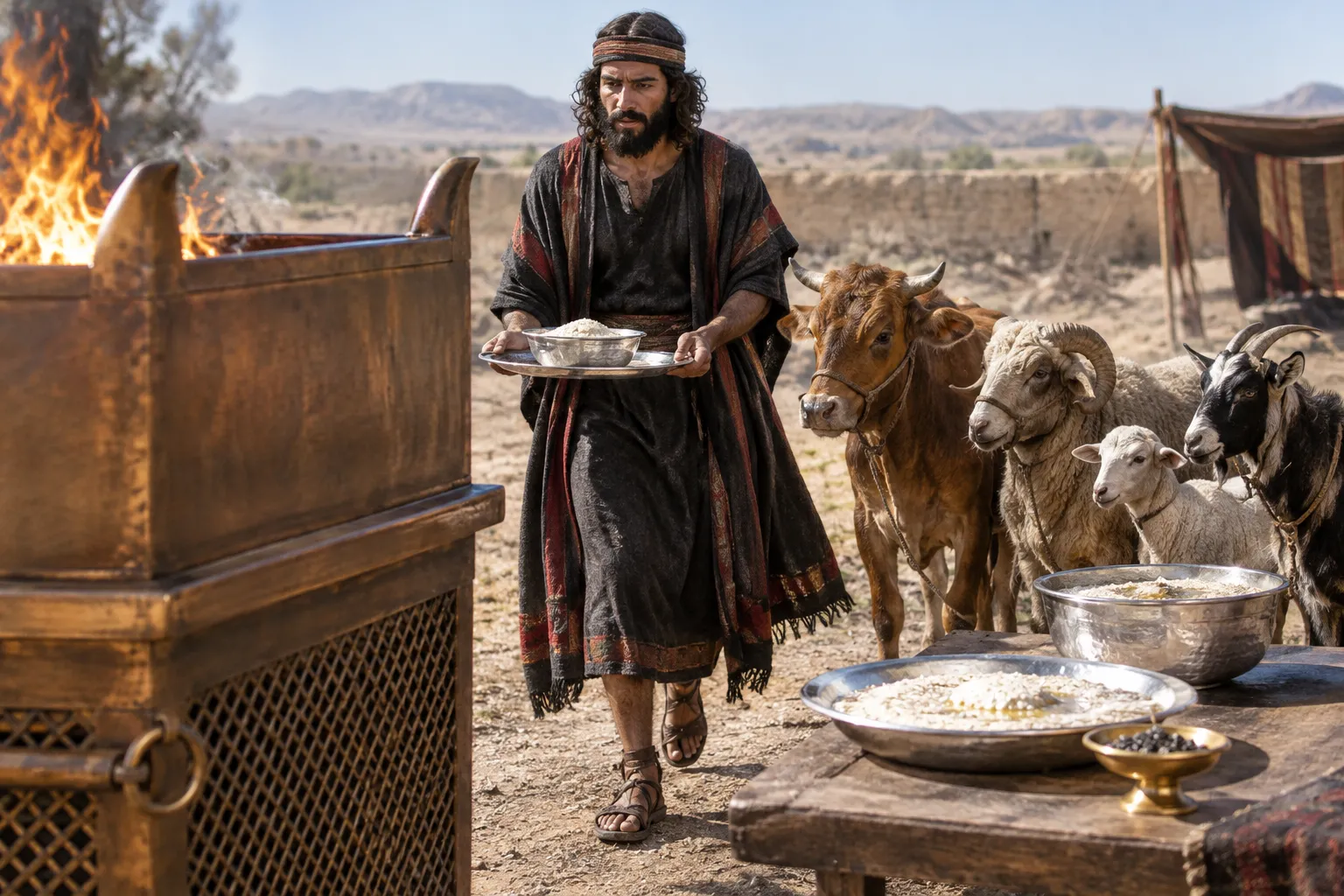 Nahshon draws near with the first-day offering (Numbers 7:12–16)