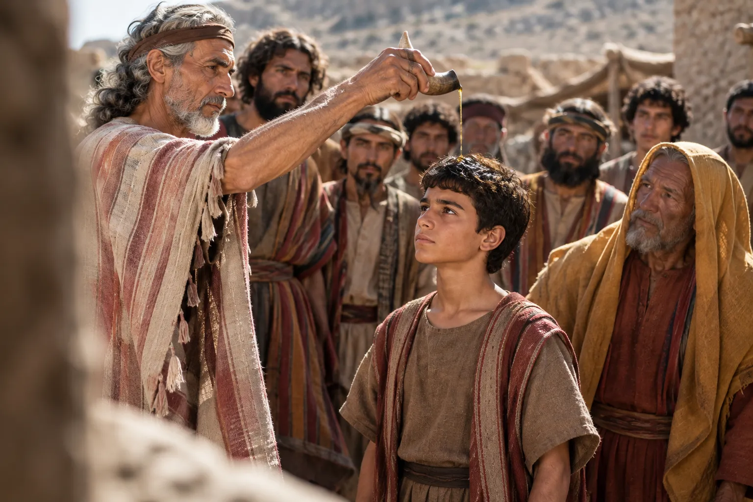 Samuel Anoints the Young David (1 Samuel 16:12–13)