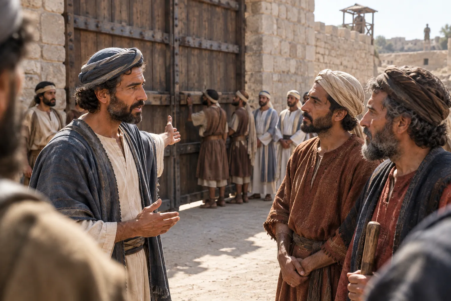 Jerusalem entrusted and its gates secured (Nehemiah 7:1–4)