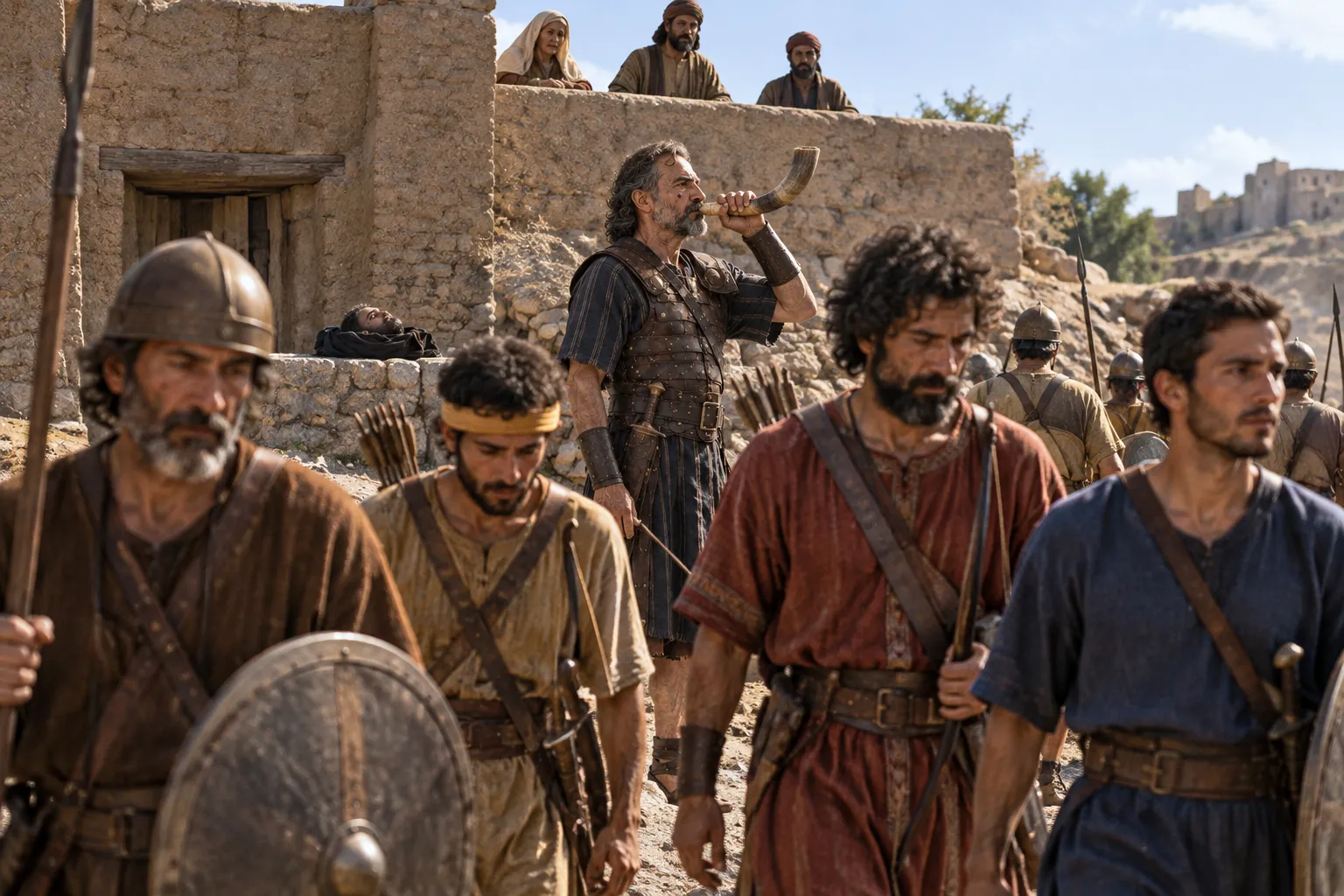 Joab sounds the end of the siege (2 Samuel 20:22)