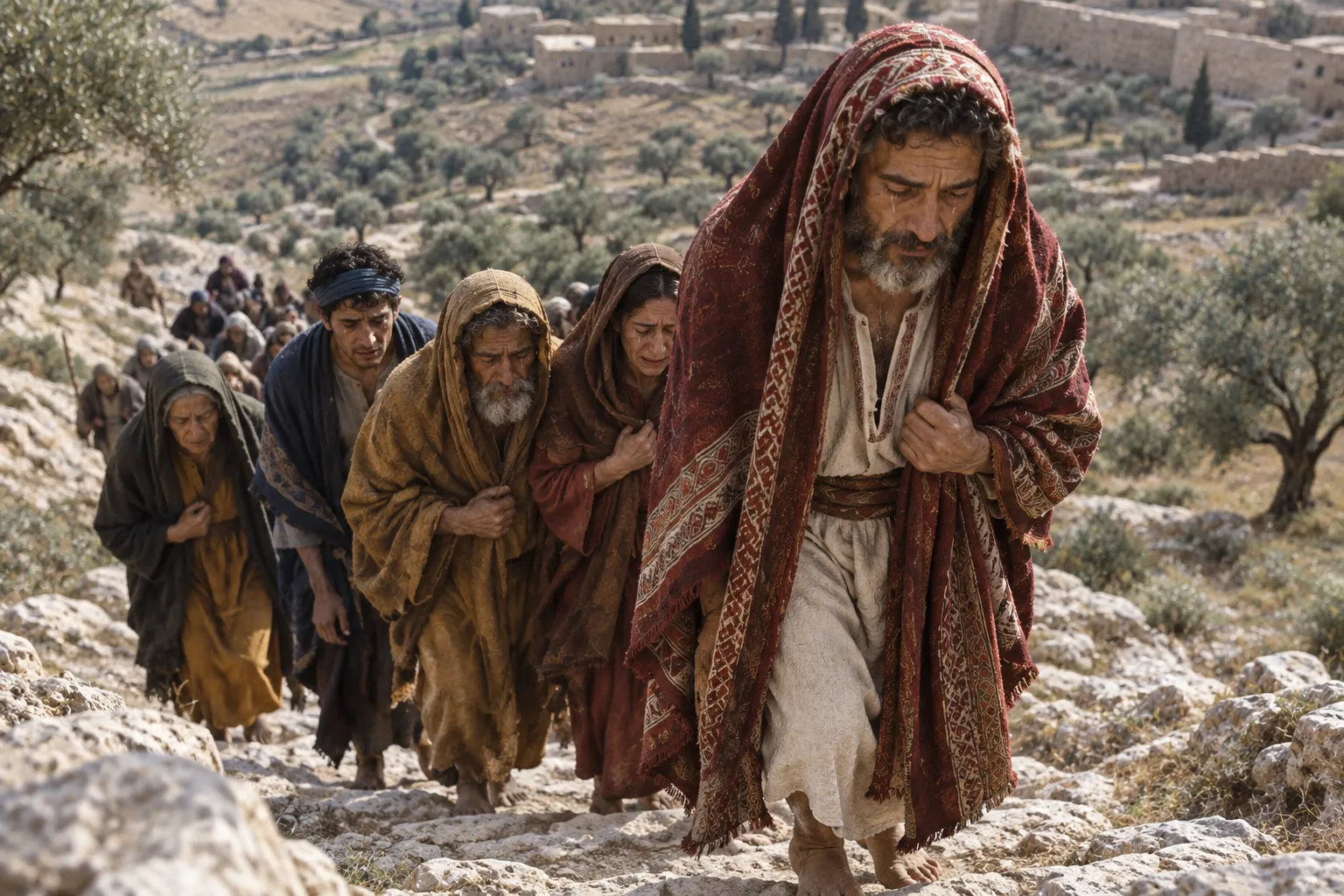 David climbs the Mount of Olives (2 Samuel 15:30)