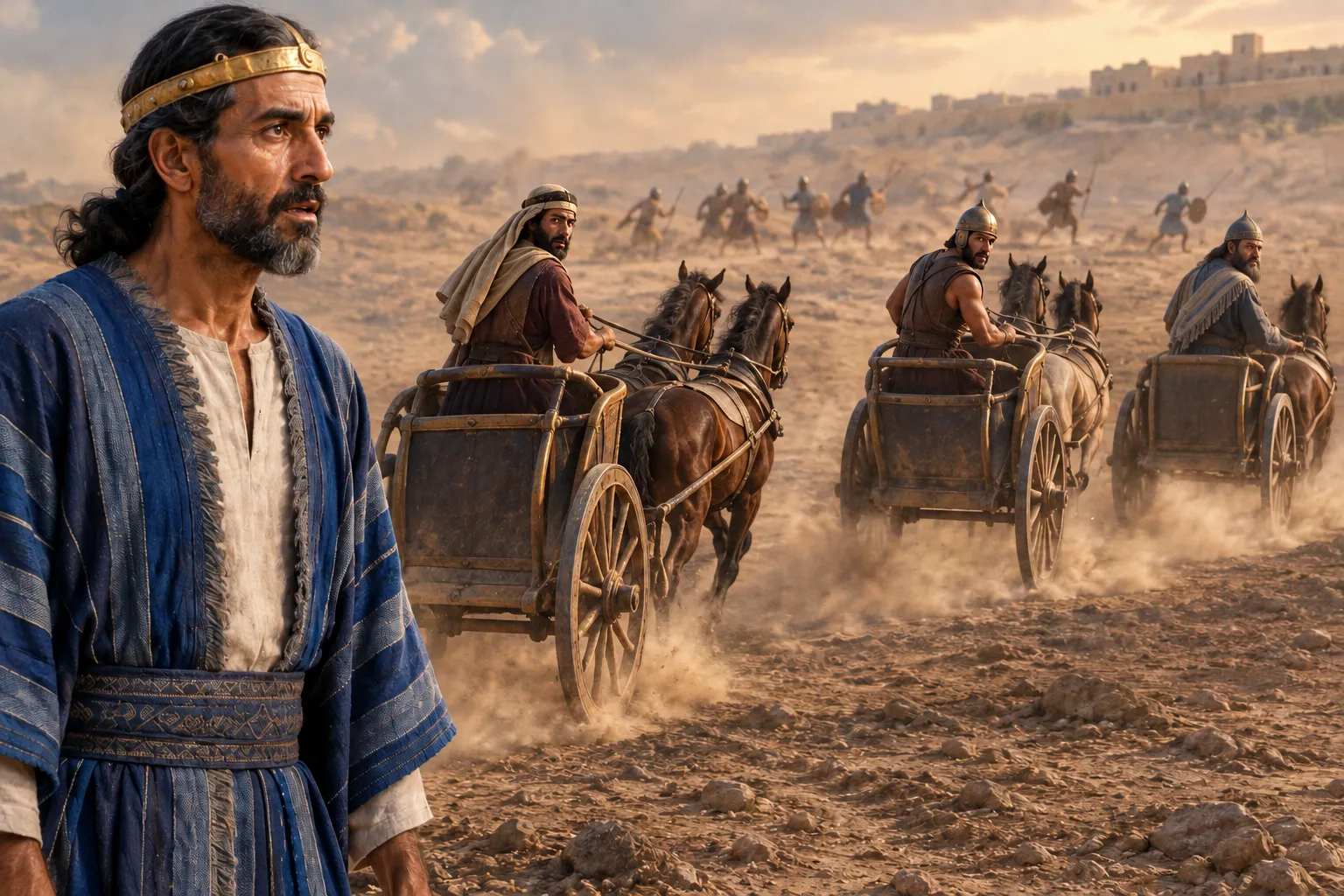 The chariots turn away from Jehoshaphat (2 Chronicles 18:31–32)