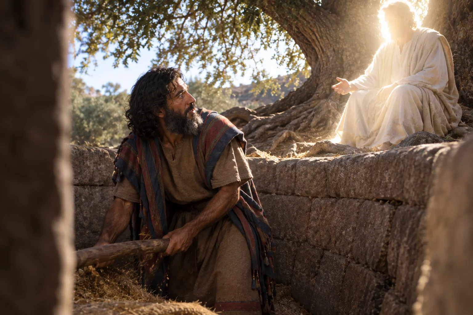 Gideon in the Winepress (Judges 6:11–12)