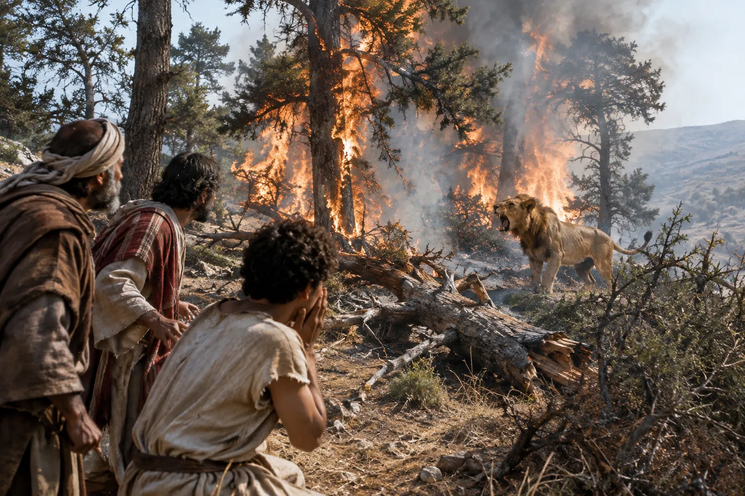 Fire consumes the cedars (Zechariah 11:1–3)