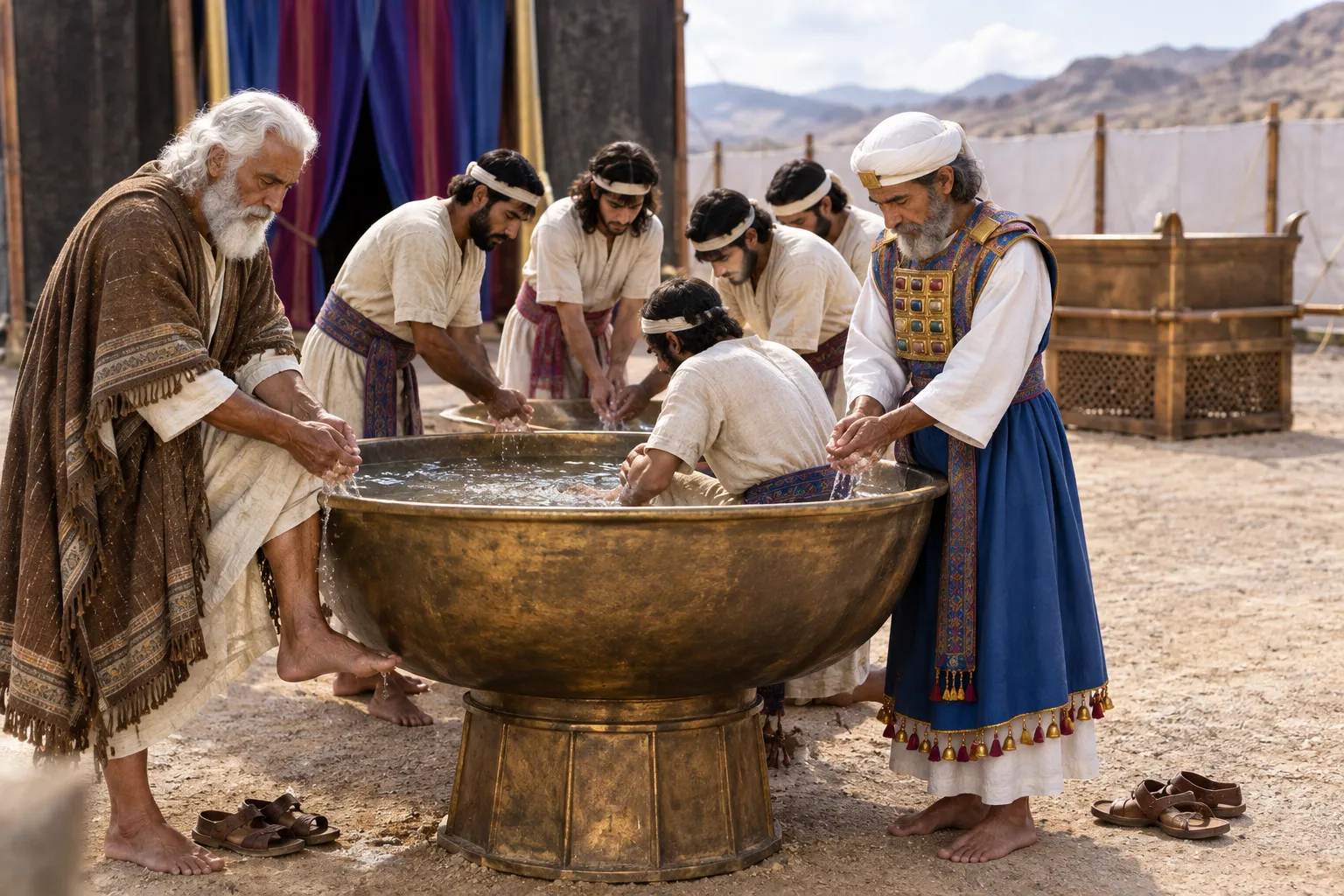 Washing at the Basin (Exodus 40:30–32)