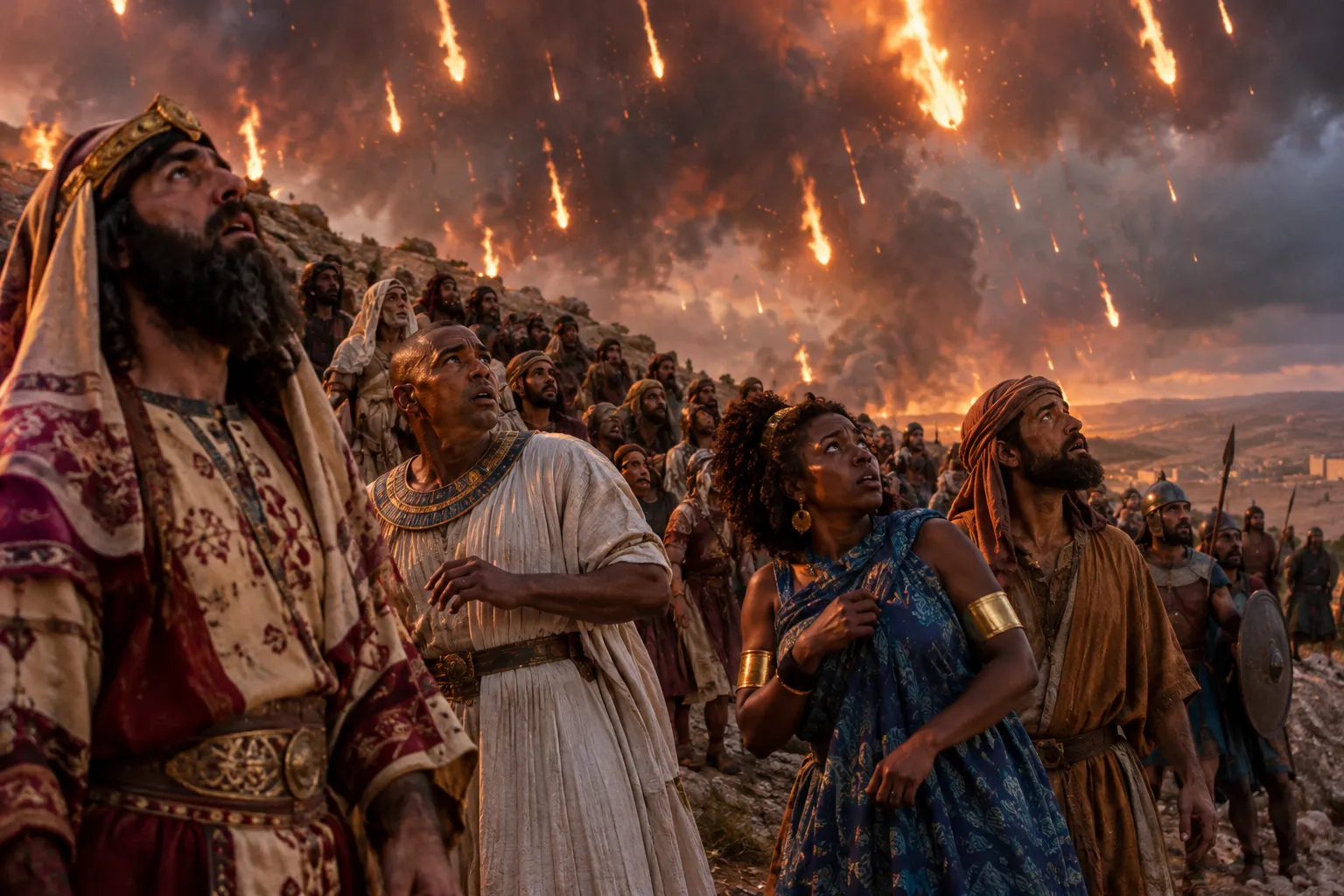 The Nations Assembled Beneath Falling Fire (Zephaniah 3:8)