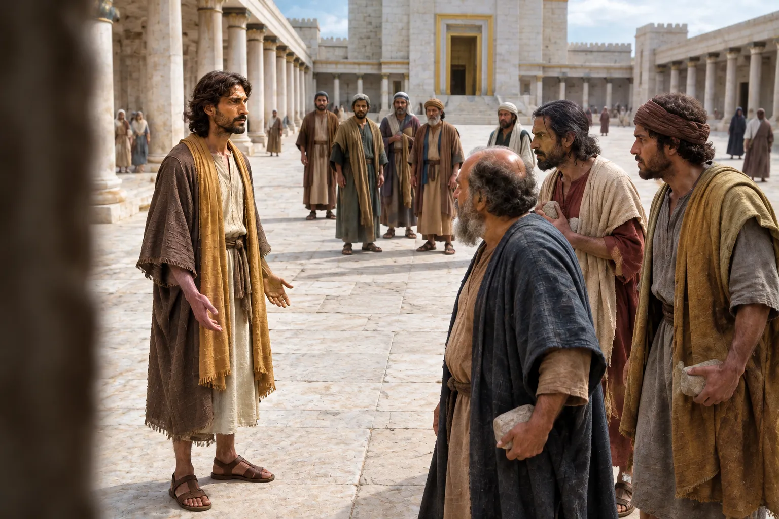 They take up stones against Jesus (John 10:31–33)