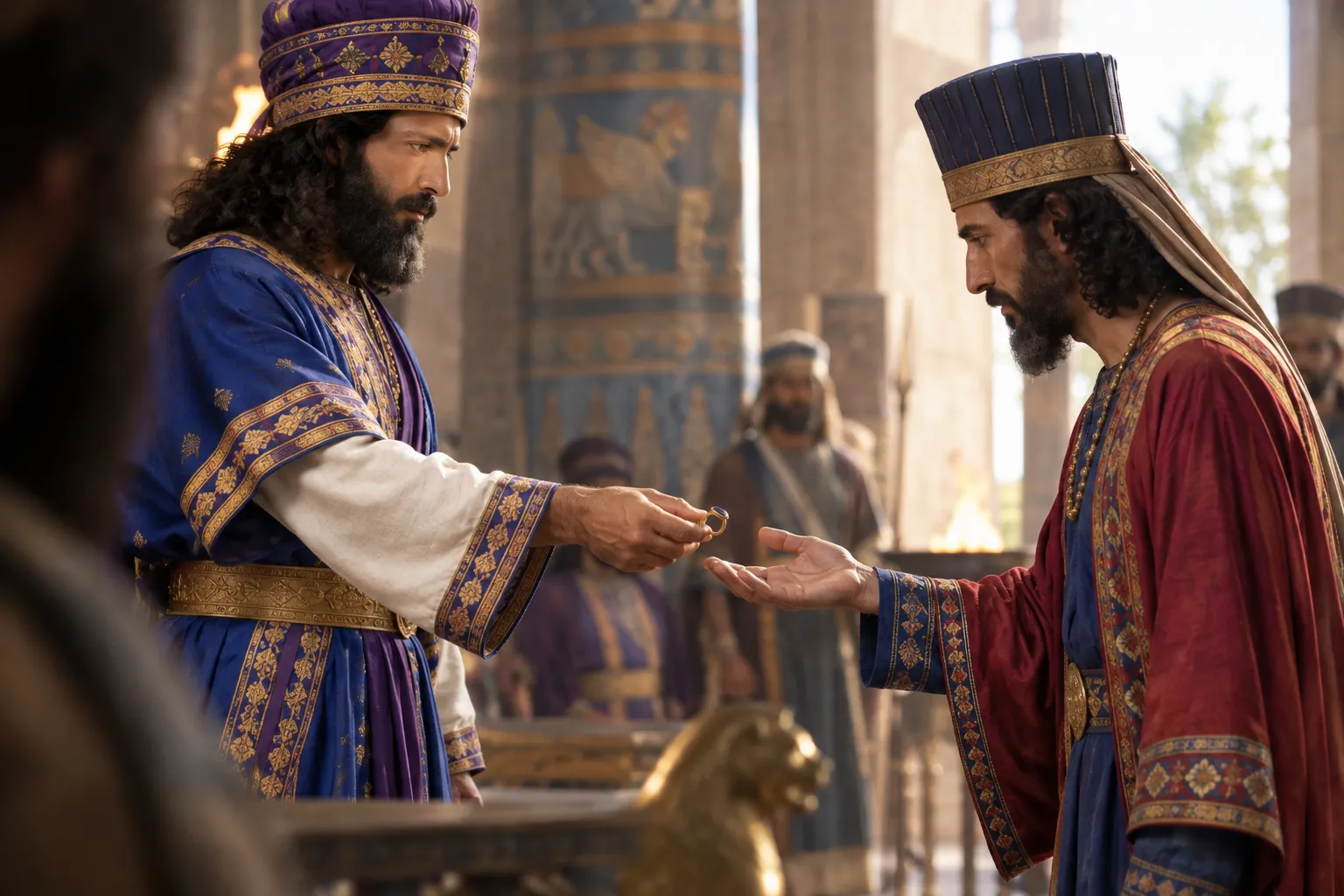 Xerxes Gives Haman the Signet Ring (Esther 3:10–11)