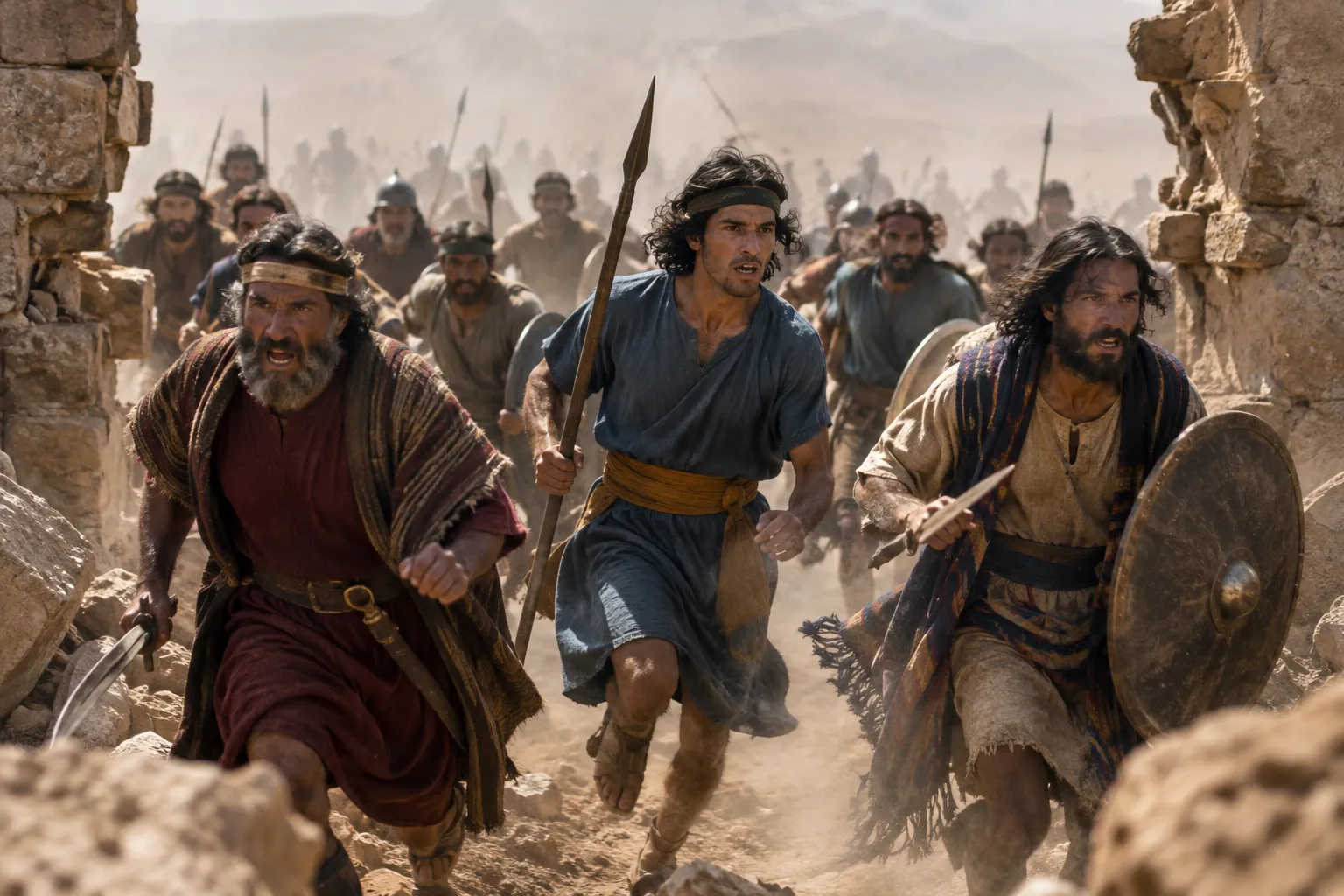 The breach (Joshua 6:20)
