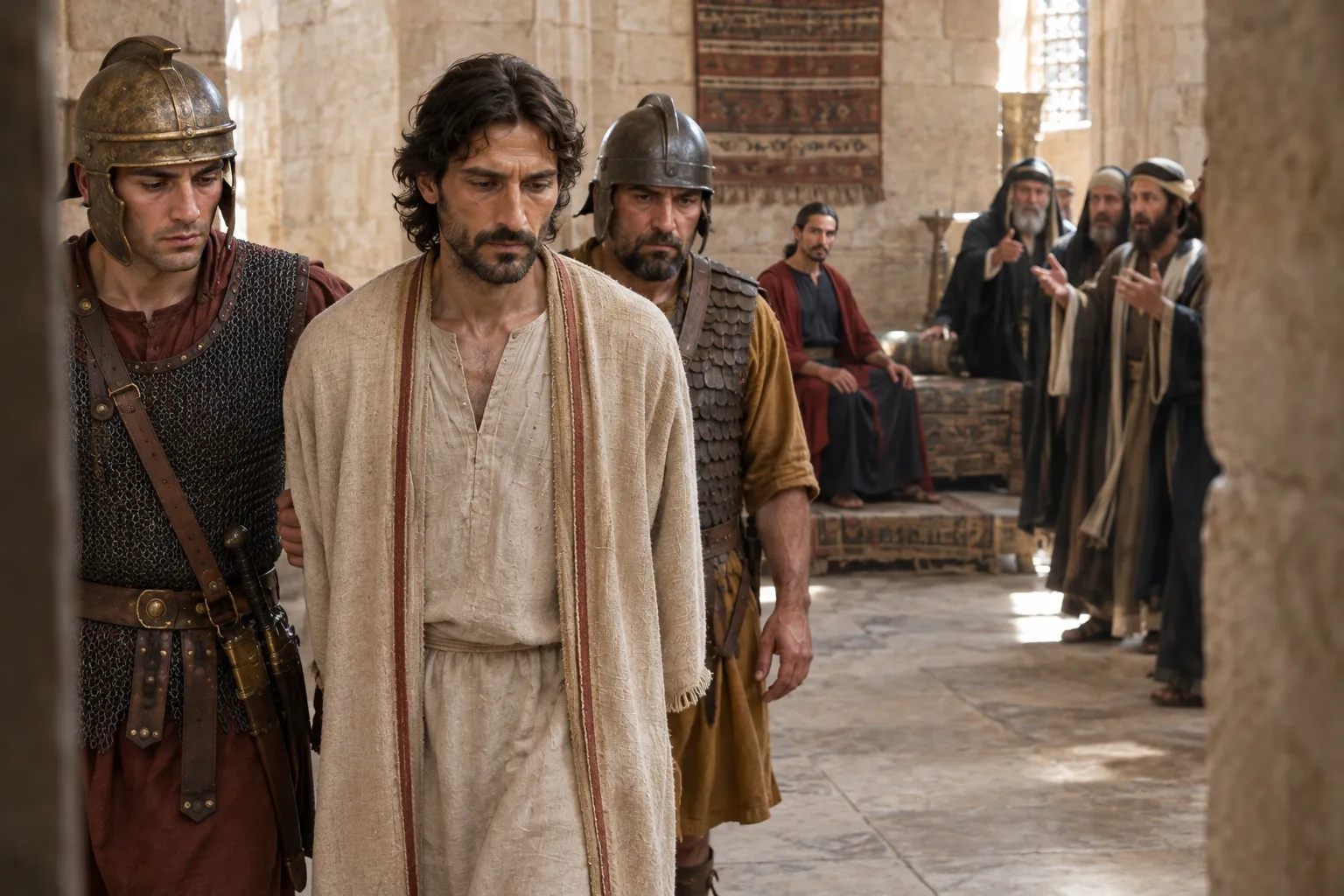 Herod sends Jesus back (Luke 23:8–11)