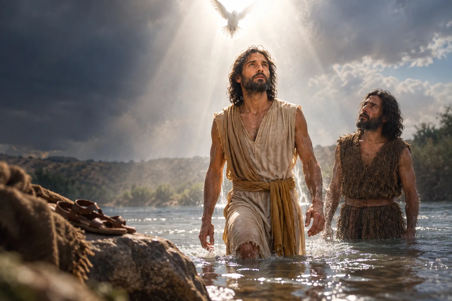 Jesus is baptized (Matthew 3:13–17)
