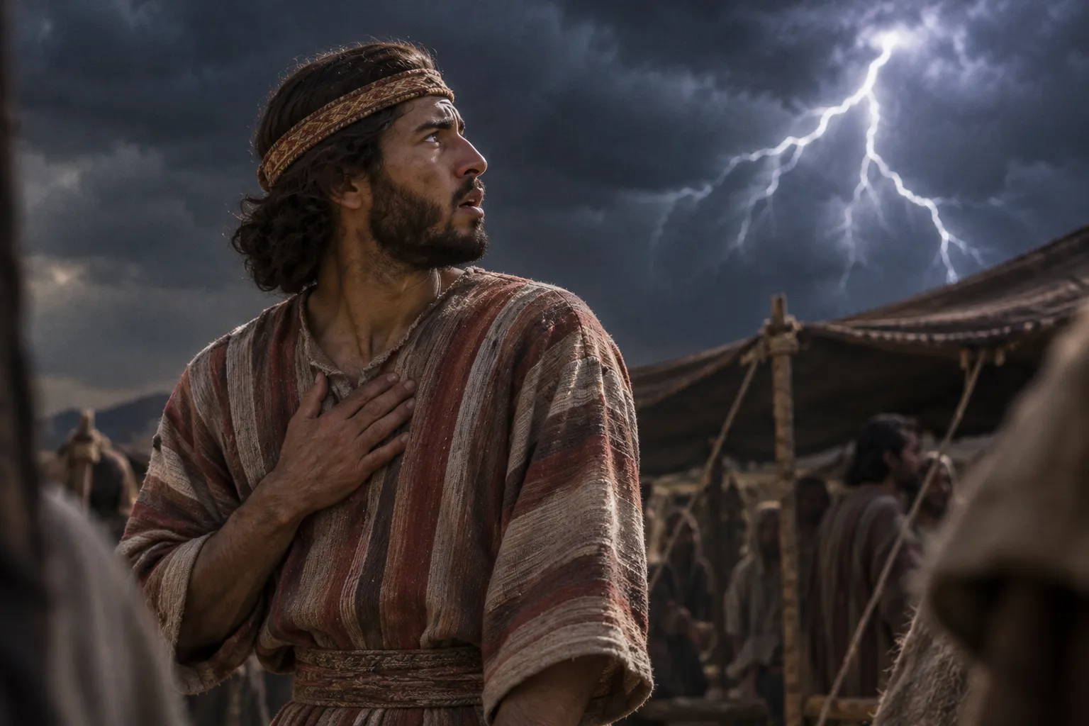 Elihu starts at the thunder (Job 37:1–5)