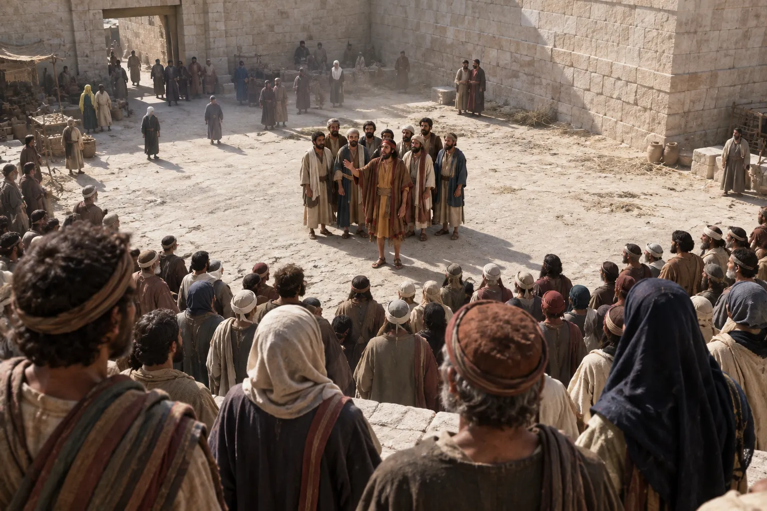 Peter stands with the Eleven (Acts 2:14–16)