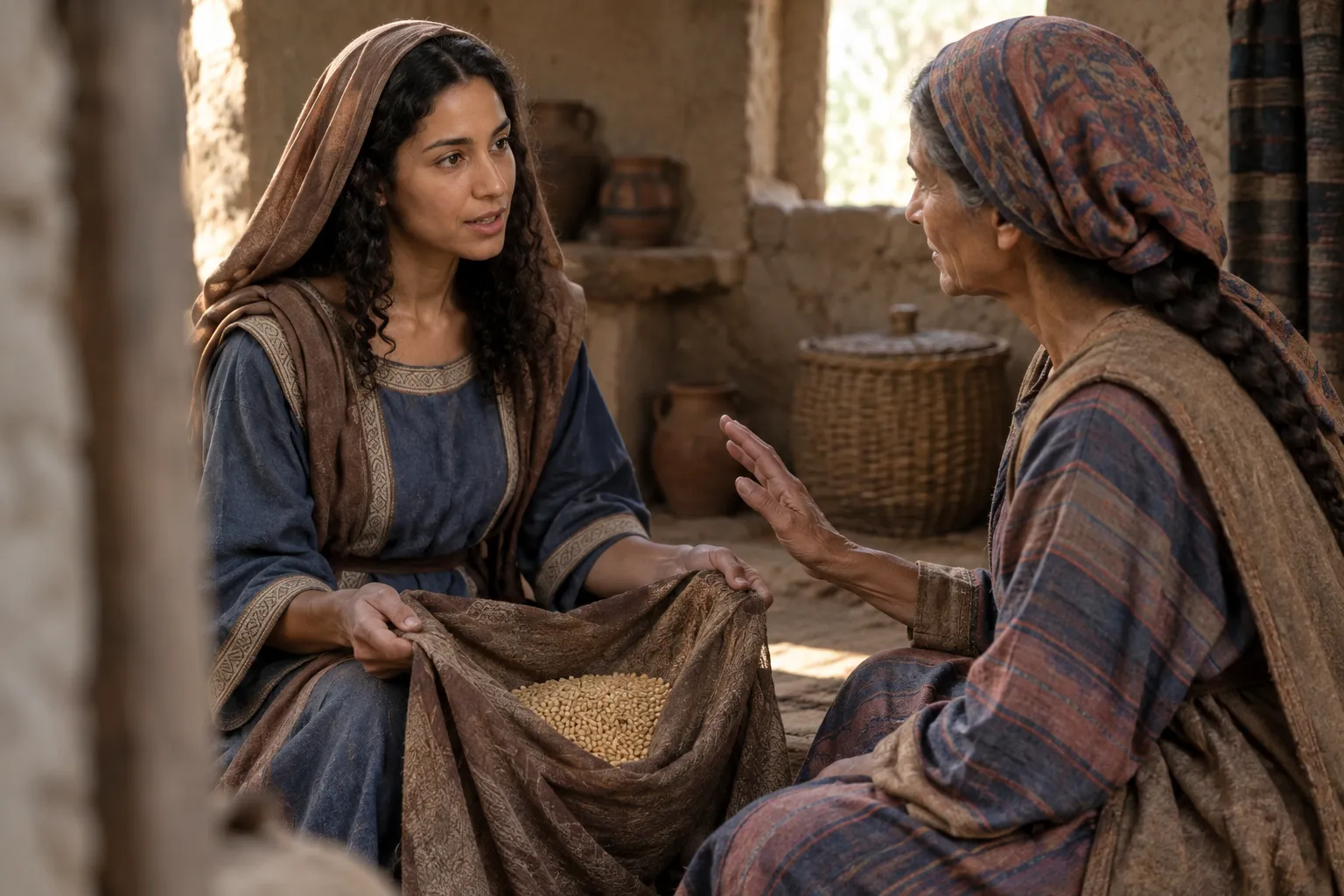 Ruth Returns to Naomi (Ruth 3:16–18)