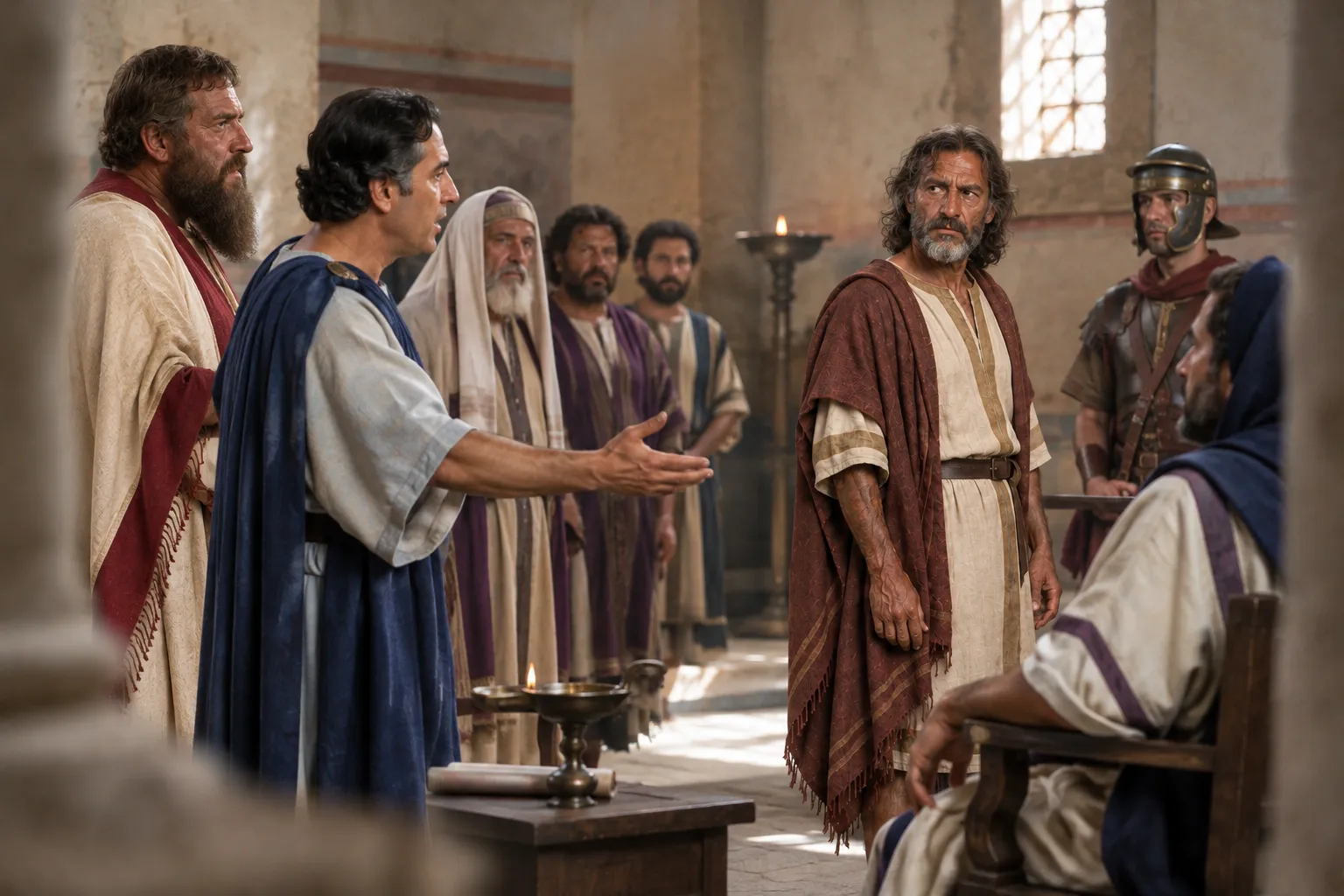 Tertullus opens the case (Acts 24:1–9)