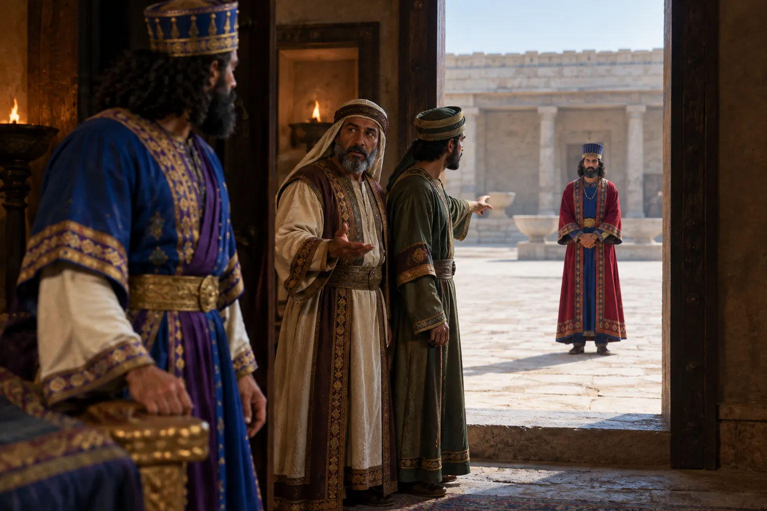 Haman Waits in the Outer Court (Esther 6:4–5)