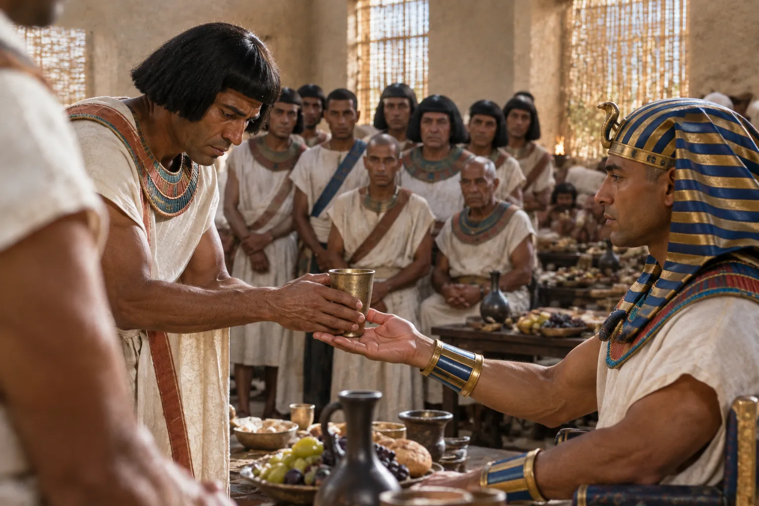 The Cupbearer Restored at Pharaoh’s Feast (Genesis 40:20–21)