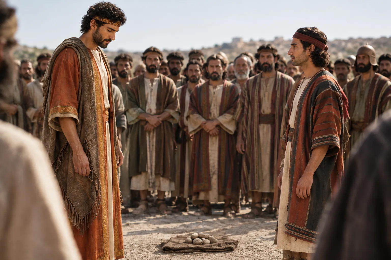 The lot falls to Jonathan (1 Samuel 14:40–42)